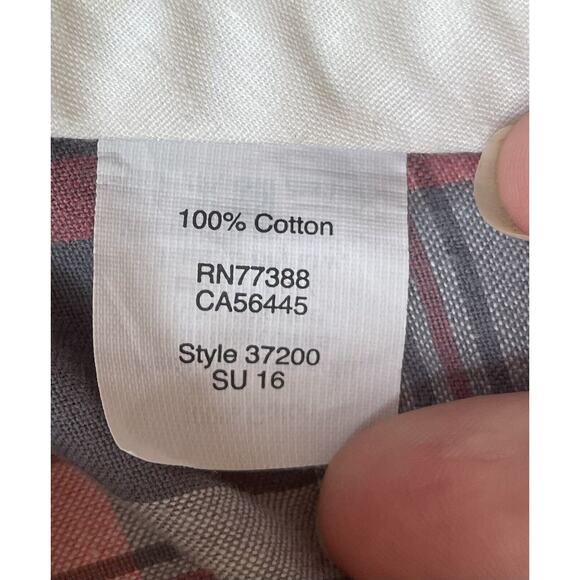 J Crew Plaid Gramercy Shorts Mens Size 36 Chino 100% Cotton Gray Pink - Picture 12 of 12